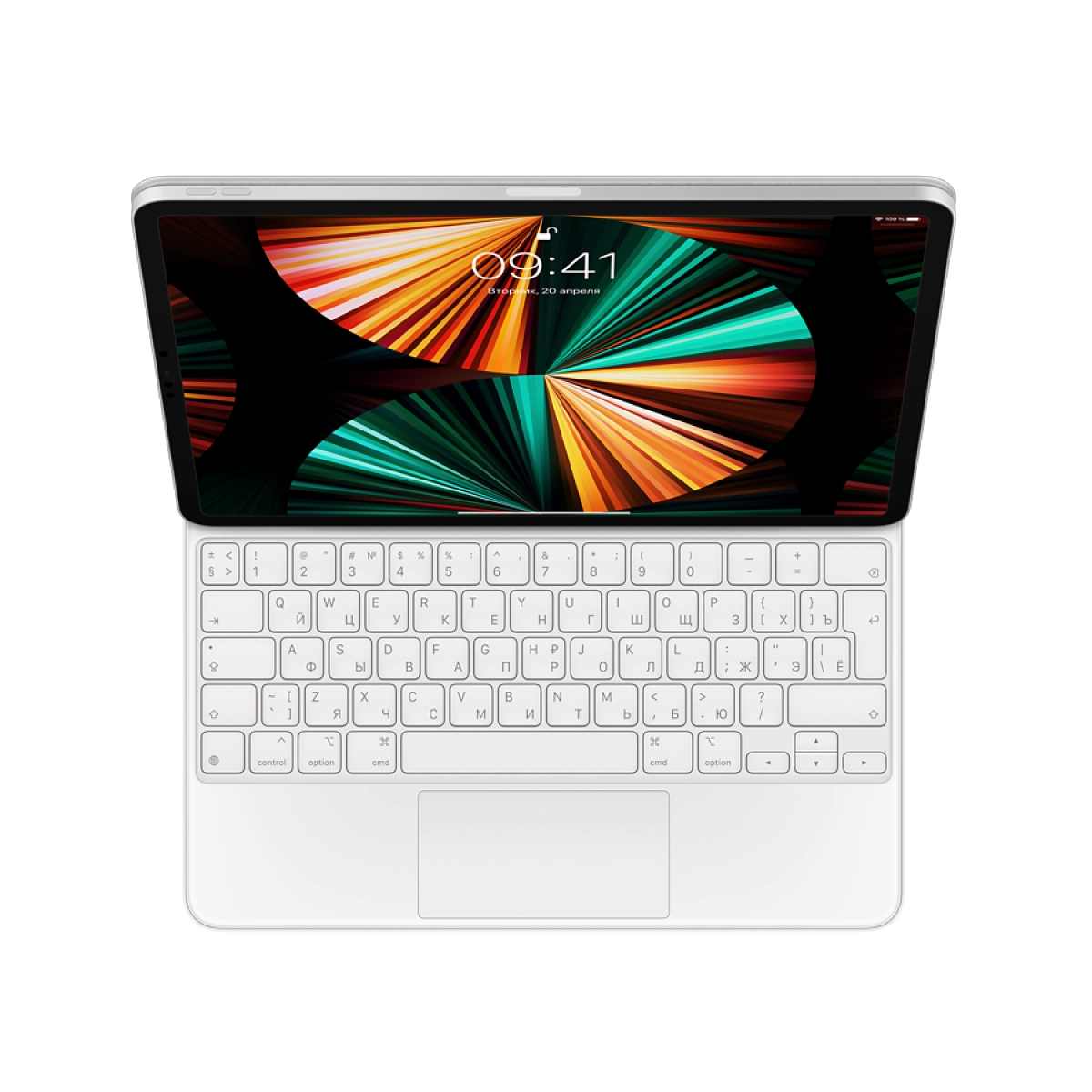 Фото Клавиатура Magic Keyboard для iPad Pro 12,9 дюйма (5‑го поколения), русская раскладка, белый цвет