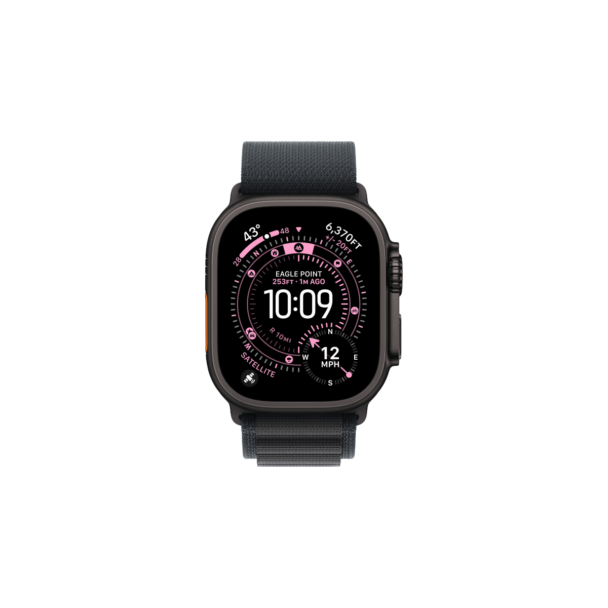 Фото Apple Watch Ultra 3, 49 мм, Black Titanium Black Alpine Loop