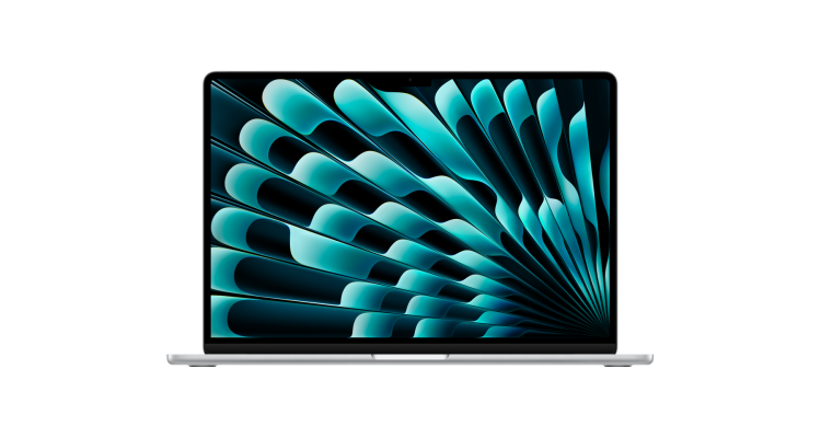 Ноутбук MacBook Air 15" (M2, 8C CPU/10C GPU, 2023), 8 ГБ, 256 ГБ SSD, серебристый