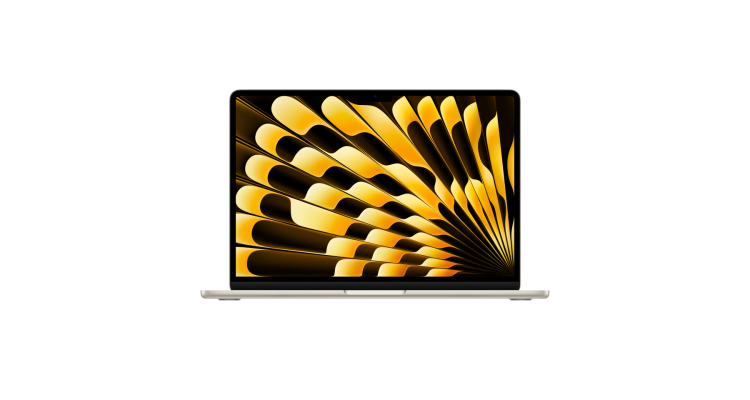 Apple MacBook Air 13" (M3, 8C CPU/8C GPU, 2024), 8 ГБ, 256 ГБ SSD, сияющая звезда