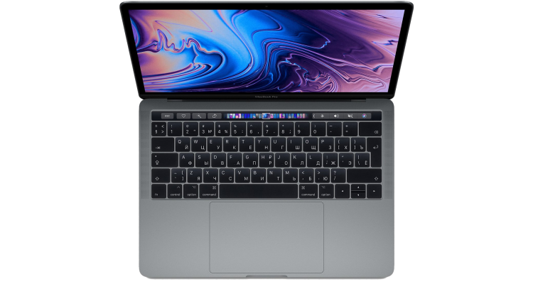 Ноутбук MacBook Pro 13" Core i5 2,4 ГГц, 8 ГБ, 256 ГБ SSD, Iris Plus 655, Touch Bar, серый космос