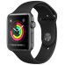 Apple Watch 3 Series Корпус 42мм из алюминия цвета «серый космос», спортивный ремешок чёрного цвета