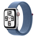 Apple Watch SE 2023, 40 мм, корпус из алюминия серебристого цвета, спортивный браслет цвета ледяной синий
