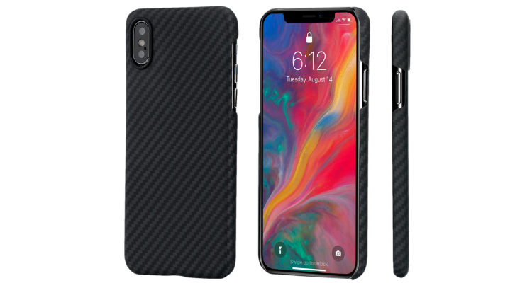 Чехол PITAKA MagCase Для IPhone Xs Черно-Серый В Полоску