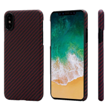 Карбоновый (Кевлар) Чехол Pitaka MagCase Для IPhone X (10) Черно-Красный В Полоску