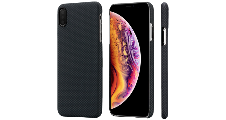 Чехол PITAKA MagCase Для IPhone Xs Max Черно-Серый Шахматное Плетение