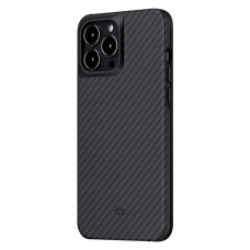 Противоударный чехол Pitaka MagEZ Case Pro для iPhone 13 Pro Max 6.7", черно-серый, кевлар (арамид)