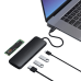 Гибридный многопортовый адаптер Satechi USB-C Hybrid Multiport Adapter (with SSD Enclosure) чёрный (ST-UCHSEK)