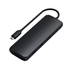 Гибридный многопортовый адаптер Satechi USB-C Hybrid Multiport Adapter (with SSD Enclosure) чёрный (ST-UCHSEK)