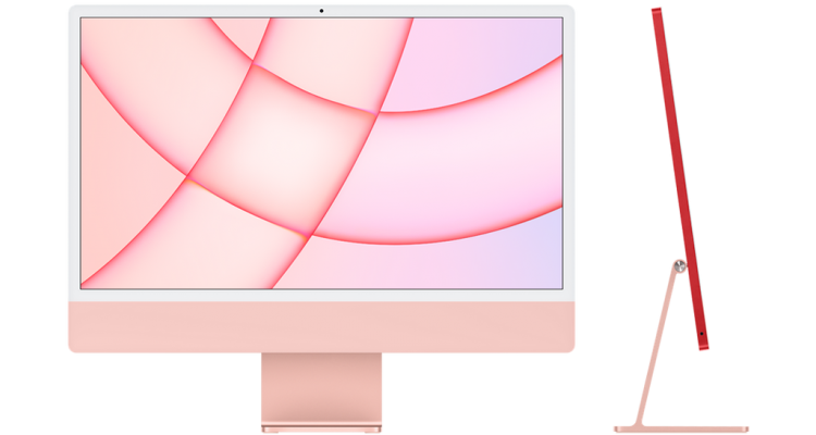 iMac 24" Retina 4,5K, M1 (8C CPU, 8C GPU), 8 ГБ, 256 ГБ SSD, розовый