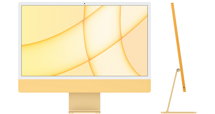 iMac 24" Retina 4,5K, M1 (8C CPU, 8C GPU), 8 ГБ, 256 ГБ SSD, жёлтый