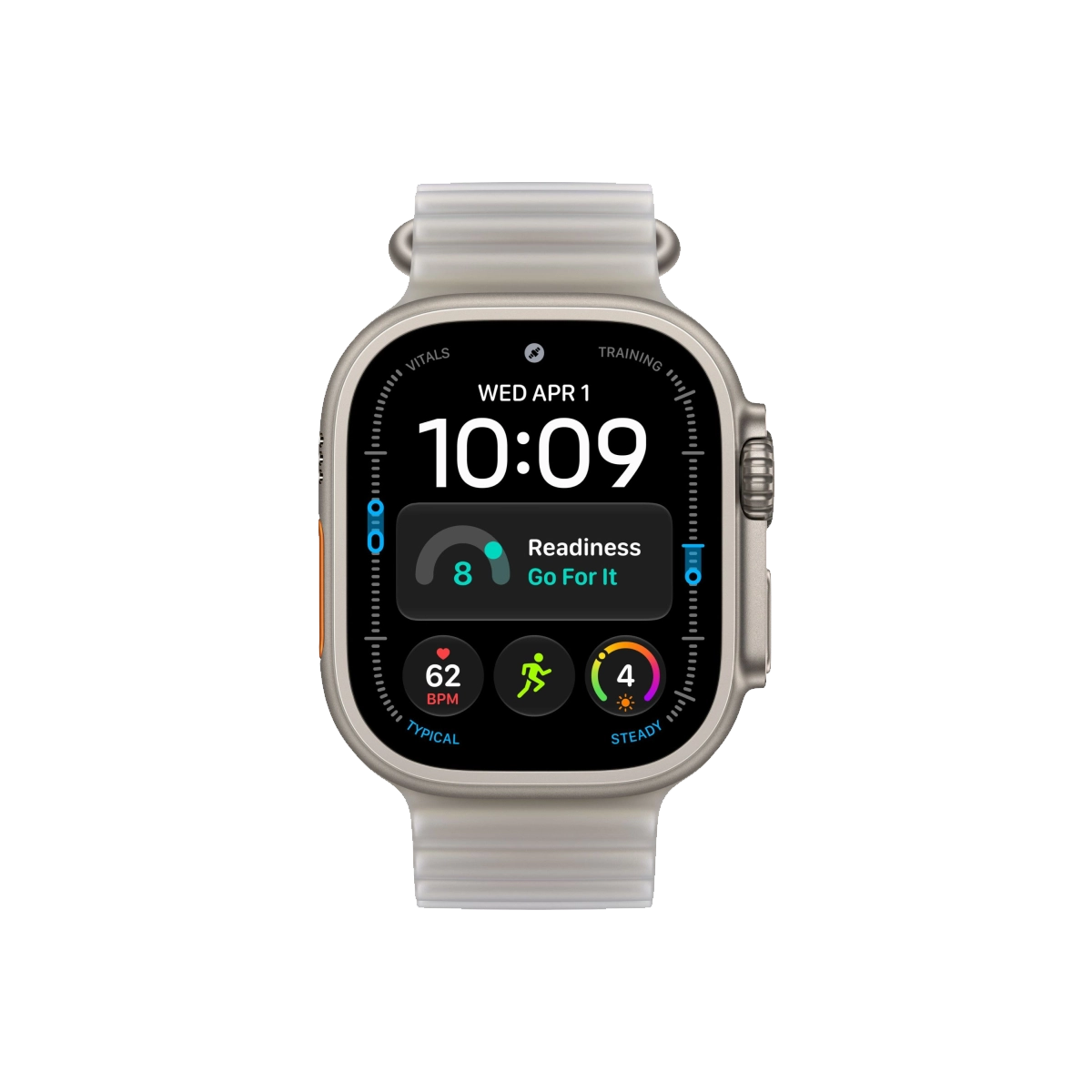 Фото Apple Watch Ultra 4 GPS+Cellular, 49 мм, Natural Titanium TransluGray Ocean Band