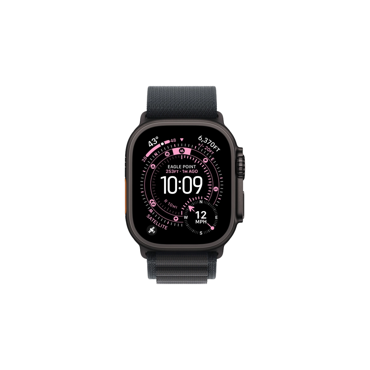 Фото Apple Watch Ultra 3, 49 мм, Black Titanium Black Alpine Loop