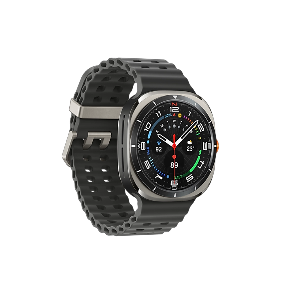 Фото Умные часы Samsung Galaxy Watch Ultra, 47 мм, титан, ремешок Marine, Серебряный титан