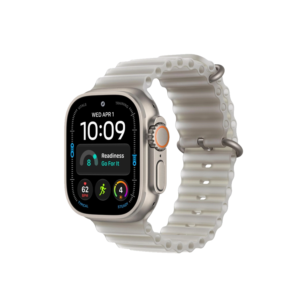 Фото Apple Watch Ultra 4 GPS+Cellular, 49 мм, Natural Titanium TransluGray Ocean Band